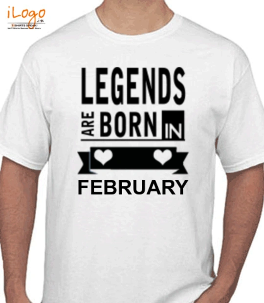 Legends Legends-are-born-in-february%B T-Shirt
