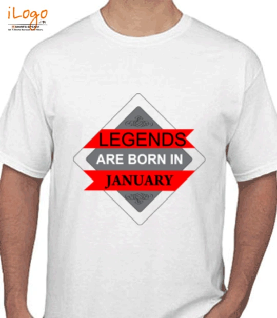 LEGENDS-BORN-IN-jANUARY..-. - T-Shirt
