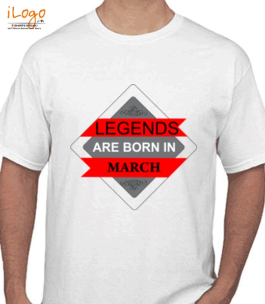 LEGENDS BORN IN LEGENDS-BORN-IN-MARCH..-. T-Shirt