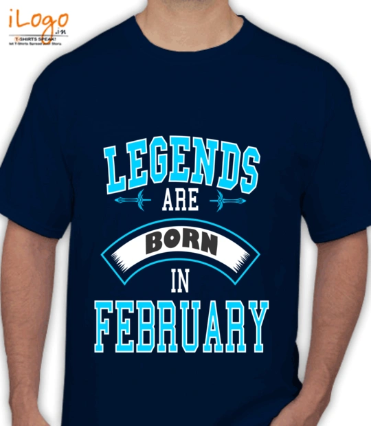 People LEGENDS-BORN-IN-FEBRUARY-.-.-. T-Shirt