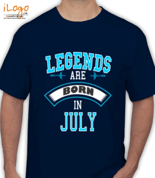 LEGENDS-BORN-IN-JULY-.-.-. - T-Shirt