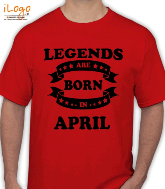 Born Legends-are-born-in-april T-Shirt