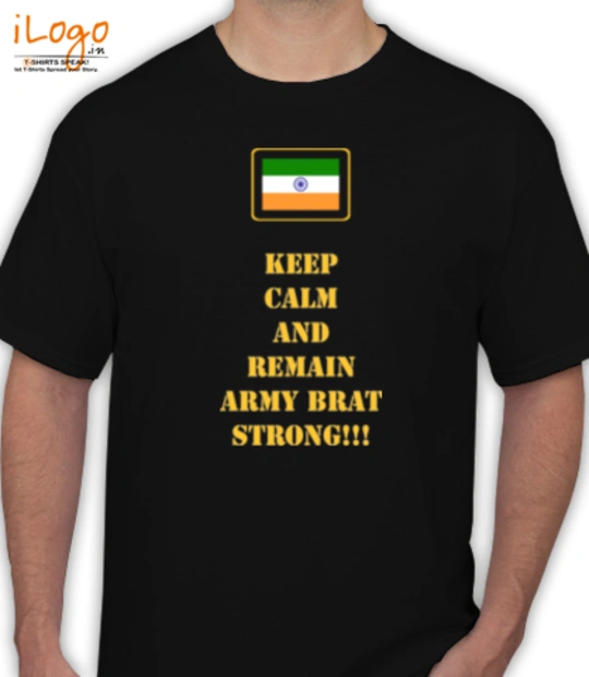 Indian Army Keep-Calm-Army-Brat T-Shirt