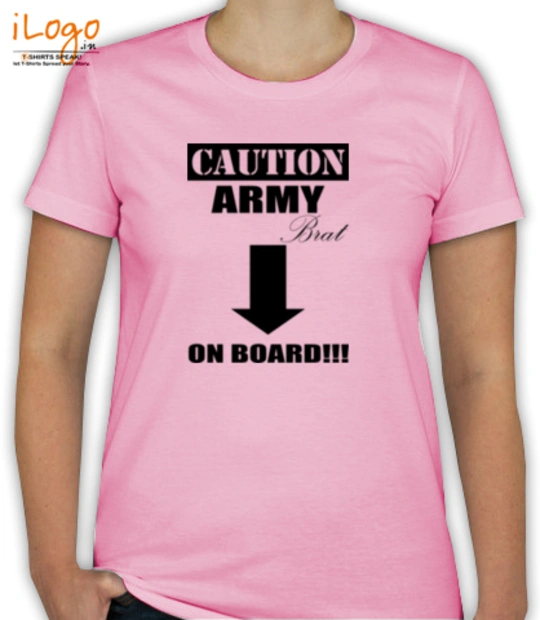 Baby on board caution-army-brat T-Shirt