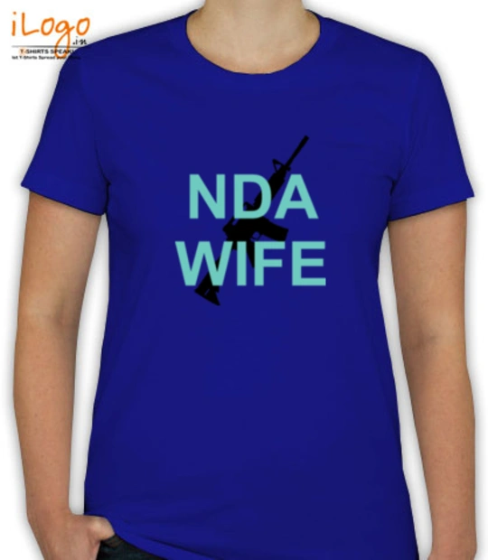 Nda wife NDA-WIFE-GUN-IN-BACK T-Shirt