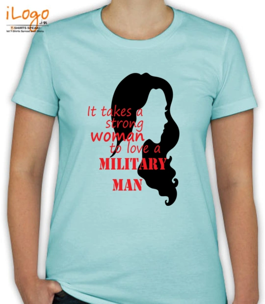 Army fauji-wife-with-woman-silhouette T-Shirt