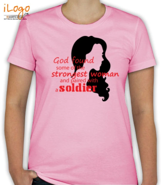Army Wife fauji-wife-silhouette-of-woman T-Shirt