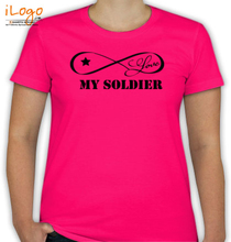 Army Wife star-love-my-soldier T-Shirt