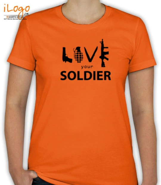 Army Wife LOVE-UR-SOLDIER-ARMS T-Shirt