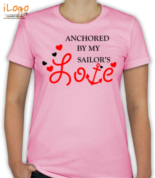 Navy Wife anchor-by-my-sailor. T-Shirt