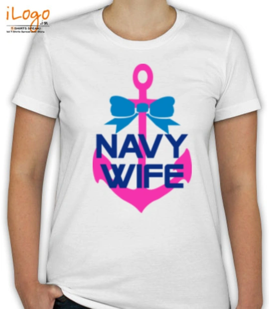 Navy Wife navy-wife-pink-anchor T-Shirt