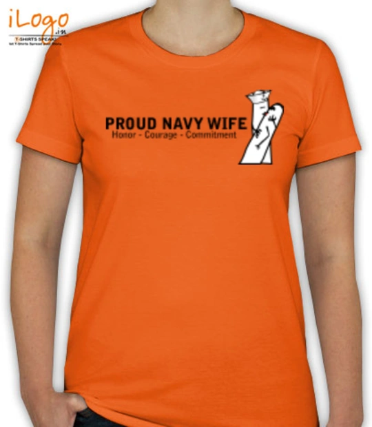 Navy Wife finger-couple T-Shirt