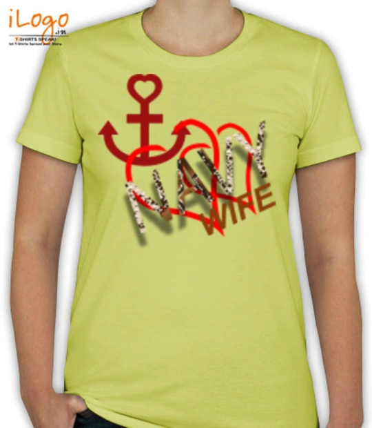 Navy Wife anchor-heart-navy-wife. T-Shirt