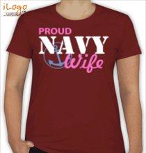 Navy Wife proud-navy-wife-with-anchor-in-circle T-Shirt