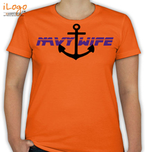 Navy Wife navy-wife-anchor-in-black T-Shirt