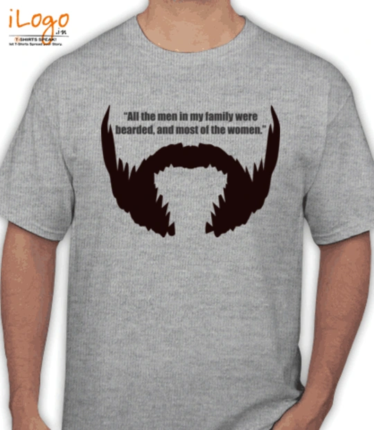 bearded-are-mens. - T-Shirt