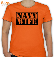 Navy Wife navy-wife-stencil. T-Shirt