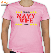 Navy Wife proud-navy-wife-india T-Shirt