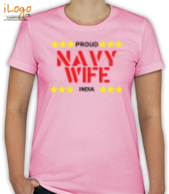 Navy Wife proud-navy-wife-india T-Shirt