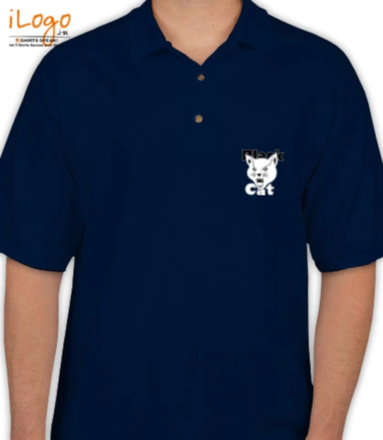 T shirts Black-cat-polo T-Shirt