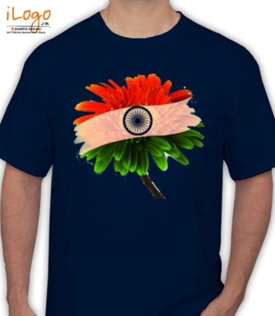 Republic Day flag-flower T-Shirt