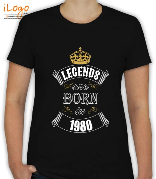 Legends are Born in 1980 Legends-are-born-IN-%C T-Shirt