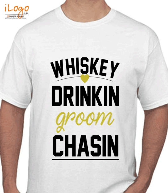 Bachelor Party groom-drinking-whiskey T-Shirt