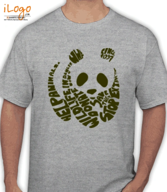 WWF PANDA-text T-Shirt