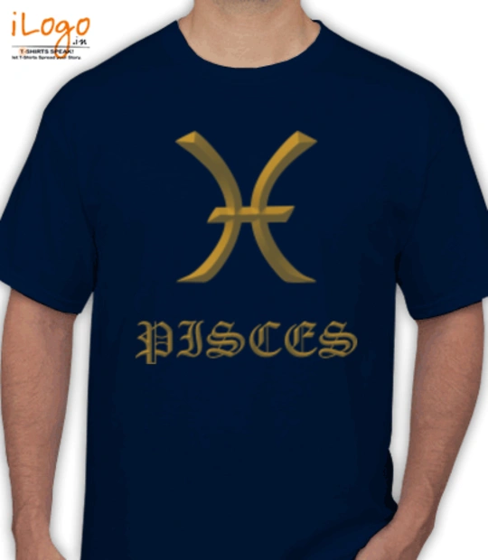 Navy blue  Pisces- T-Shirt