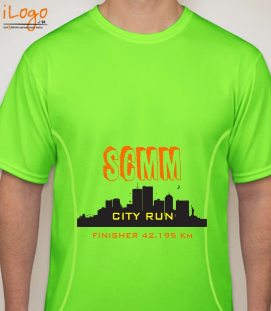 Mumbai half marathon orange-light-color T-Shirt