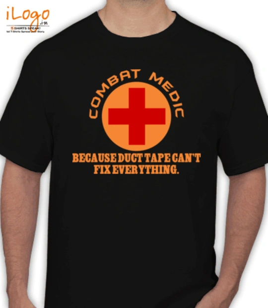Black Heart in combat-media-design T-Shirt