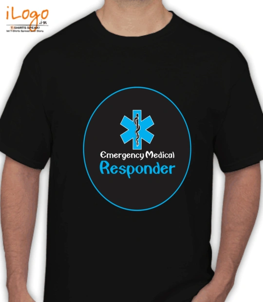 Black Led  Emergency-Medical-Responder-design T-Shirt