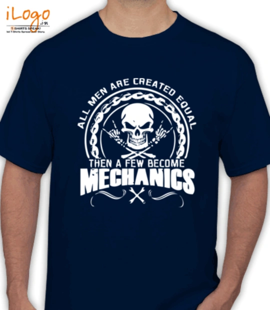 Navy blue  machine T-Shirt