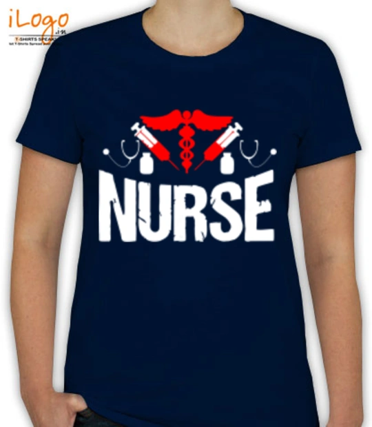 Navy blue  NURSE- T-Shirt