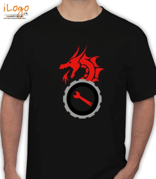 Black Heart in automotive-logo T-Shirt