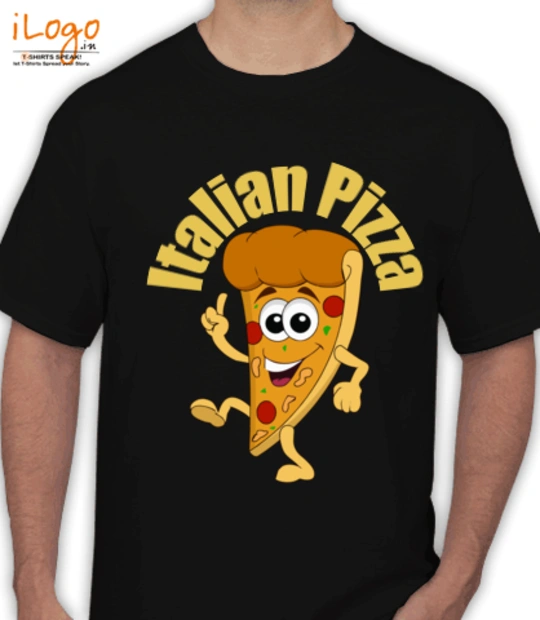 Black Led  Italian-Pizza T-Shirt