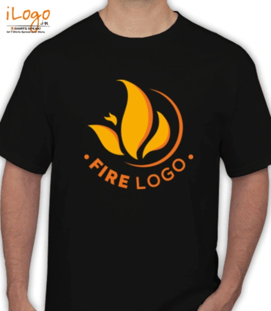 Black Heart in Fire-logo T-Shirt