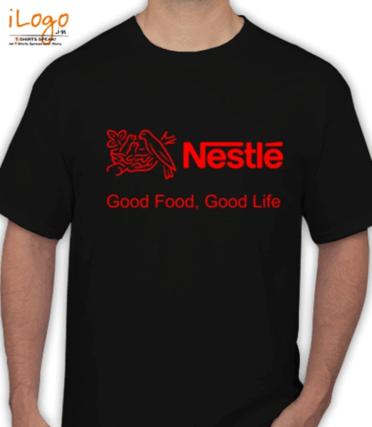 Black Heart in Nestle-logo T-Shirt
