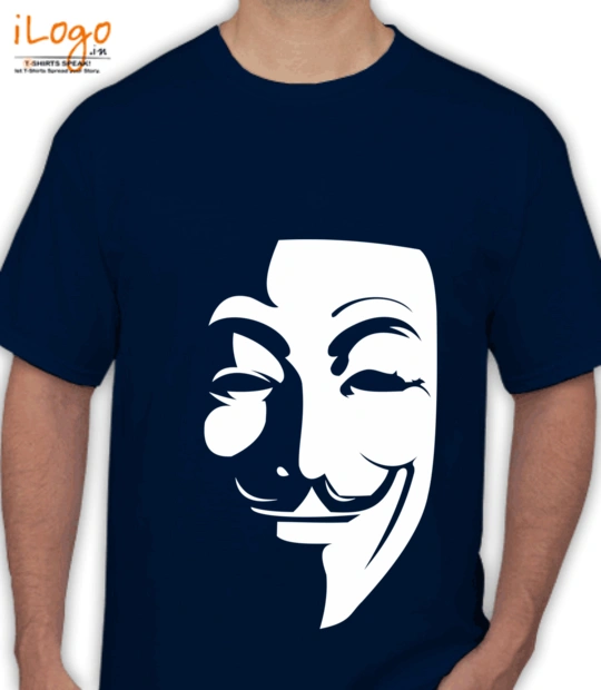Navy blue  Mask T-Shirt