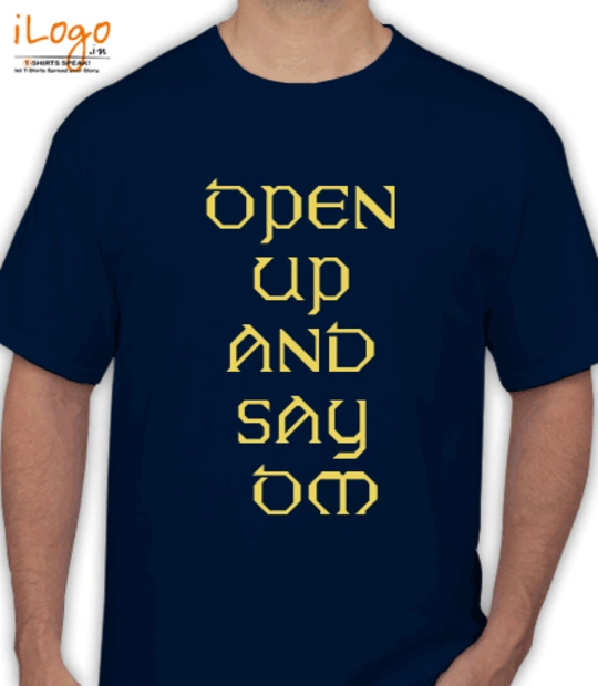 Navy blue  say-OM T-Shirt