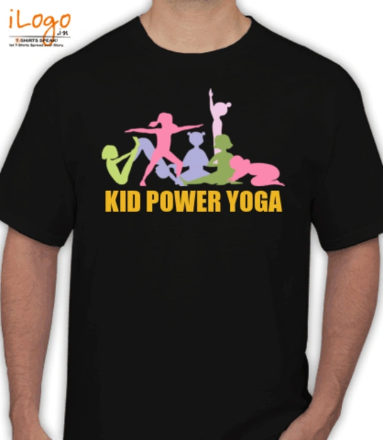 Black Led  KID-POWER-YOGA T-Shirt