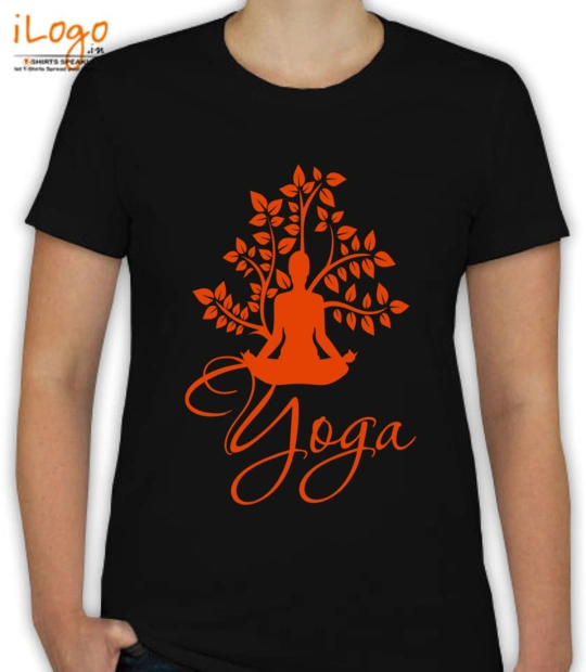 Black Heart in Tree-Yoga T-Shirt