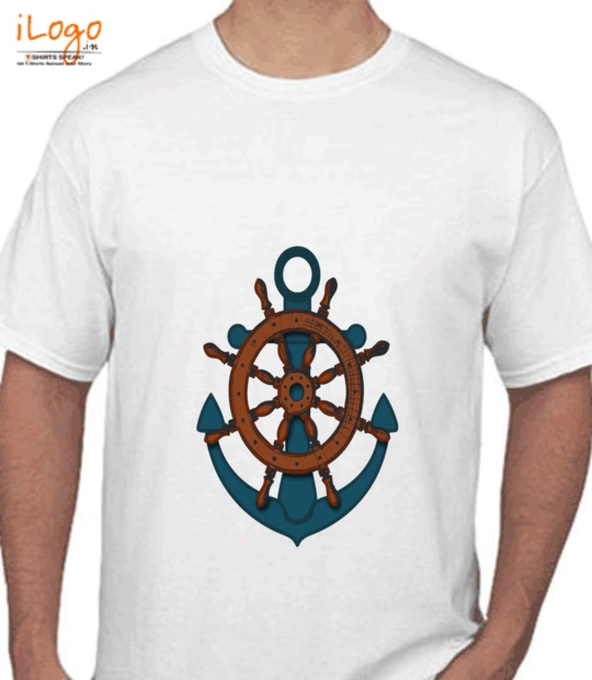 Navy Wheel-Anchor T-Shirt