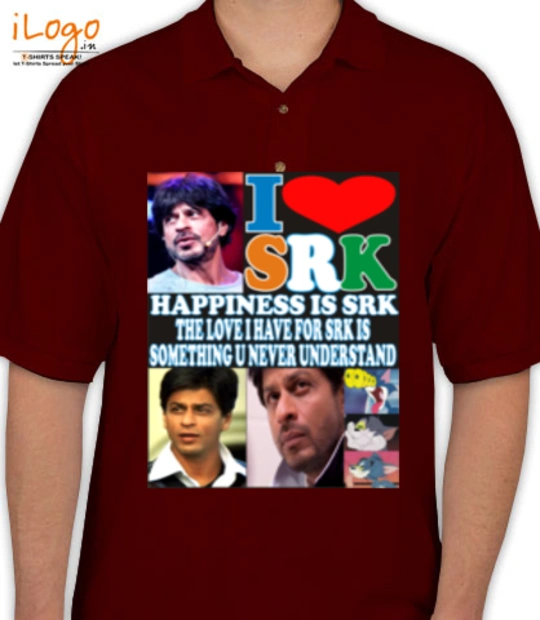 T shirts Maroon-Polo- T-Shirt