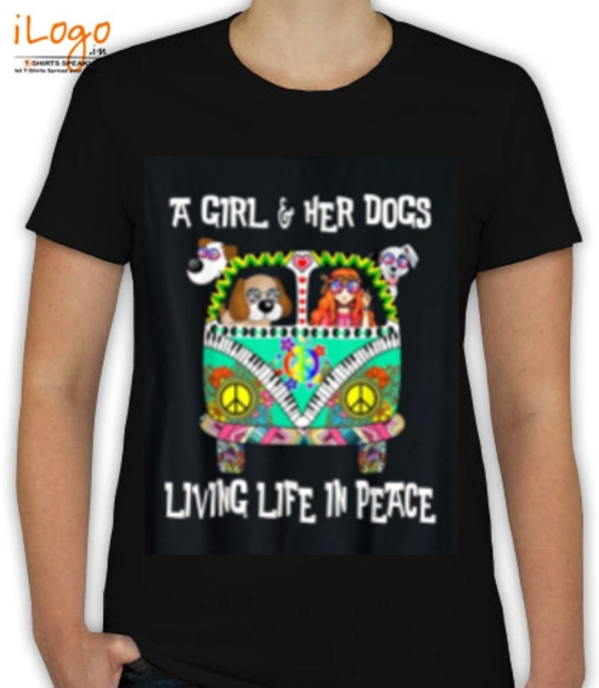 T shirts Girl-and--dogs T-Shirt