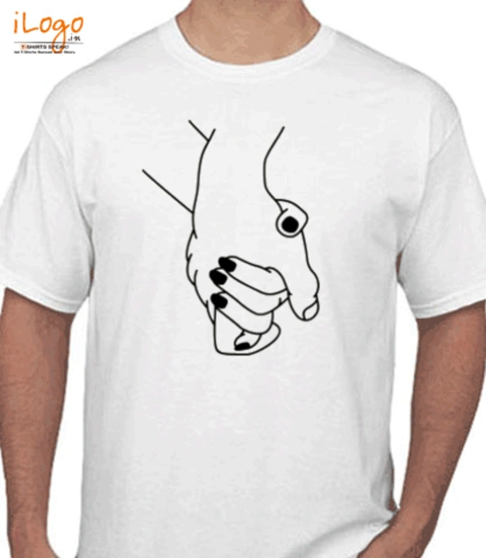 T shirts Couples-Holding T-Shirt
