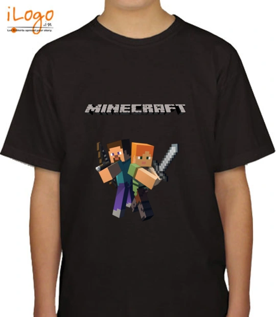 Black Heart in Minecraft T-Shirt