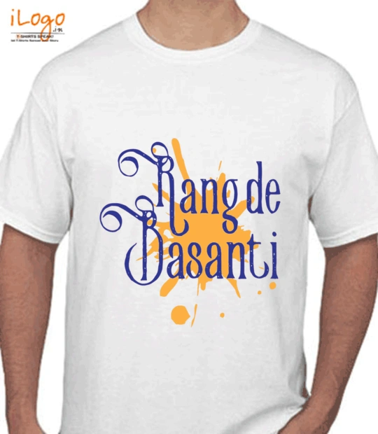 Holi rang-de-basanti-calligraphy T-Shirt