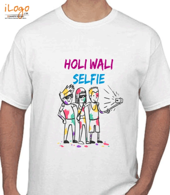 Selfie holi-wali-selfie-friends T-Shirt