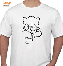 white t shirt ganpati